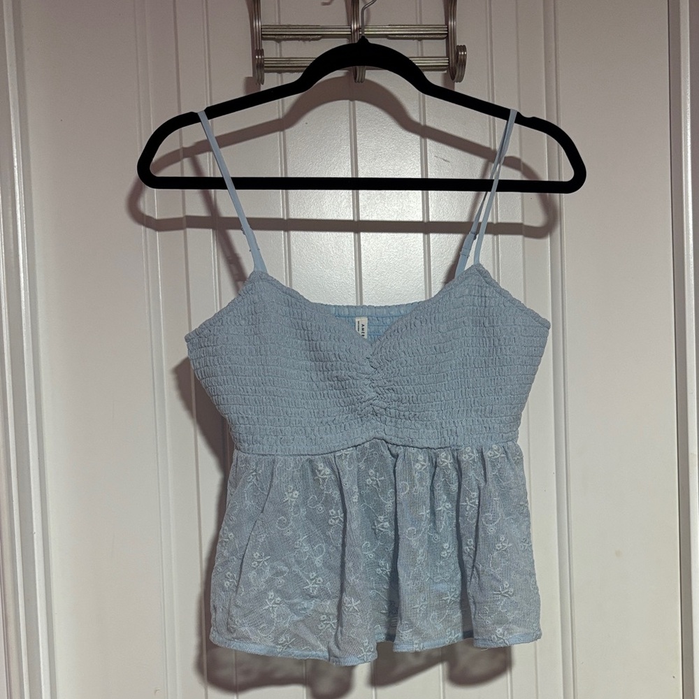 American Eagle Outfitters Blue Smocked Cami